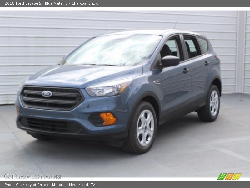 Blue Metallic / Charcoal Black 2018 Ford Escape S