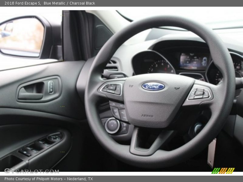 Blue Metallic / Charcoal Black 2018 Ford Escape S