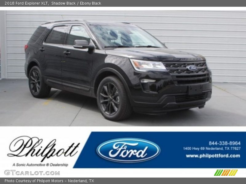 Shadow Black / Ebony Black 2018 Ford Explorer XLT