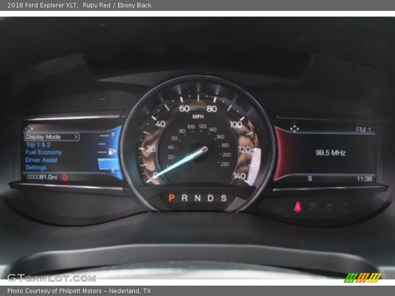 Ruby Red / Ebony Black 2018 Ford Explorer XLT