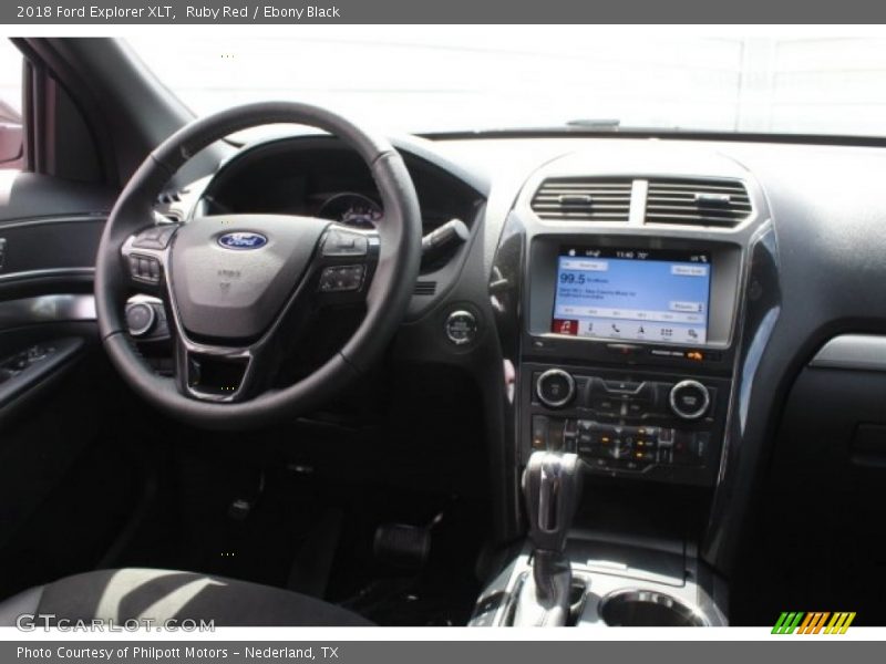 Ruby Red / Ebony Black 2018 Ford Explorer XLT