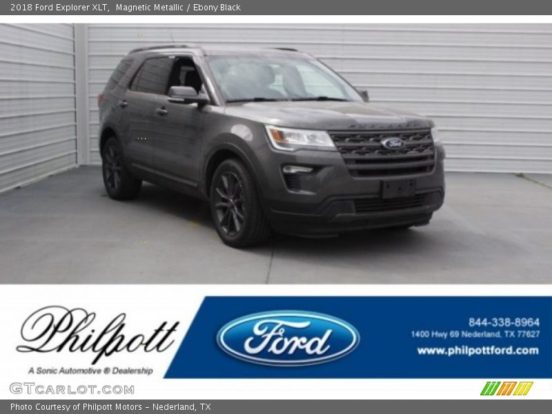 Magnetic Metallic / Ebony Black 2018 Ford Explorer XLT