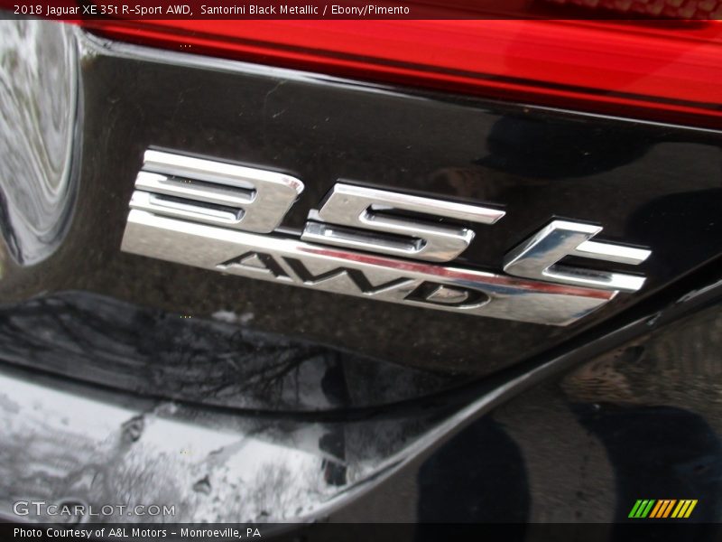 Santorini Black Metallic / Ebony/Pimento 2018 Jaguar XE 35t R-Sport AWD