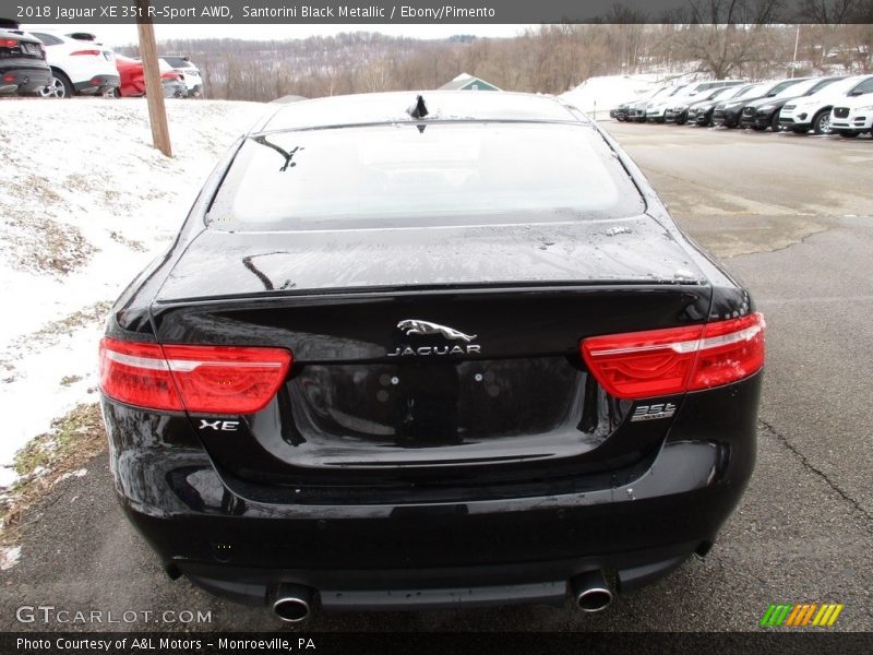 Santorini Black Metallic / Ebony/Pimento 2018 Jaguar XE 35t R-Sport AWD