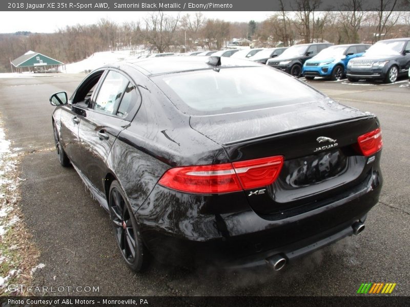 Santorini Black Metallic / Ebony/Pimento 2018 Jaguar XE 35t R-Sport AWD