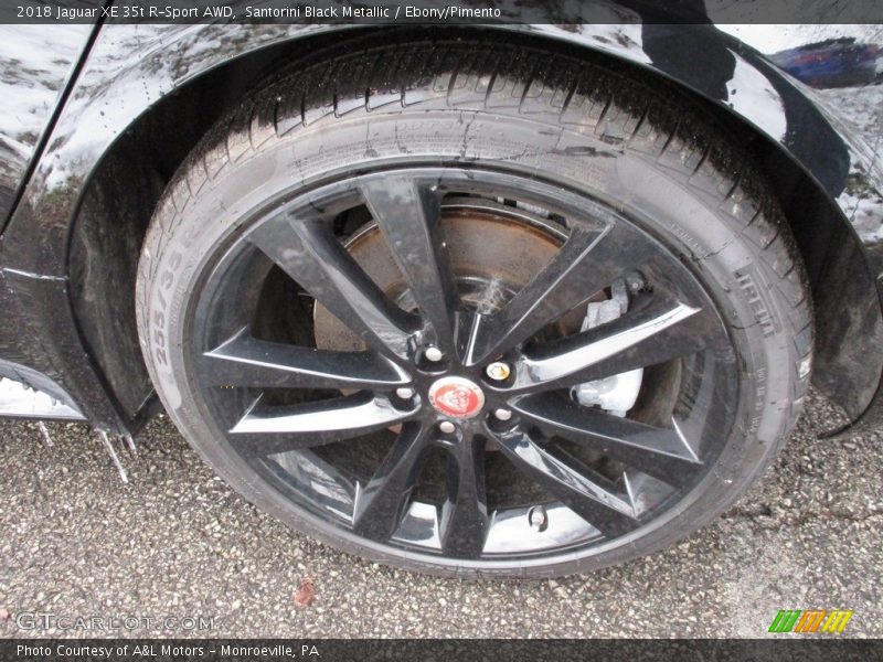 Santorini Black Metallic / Ebony/Pimento 2018 Jaguar XE 35t R-Sport AWD