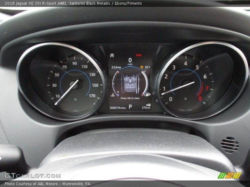 Santorini Black Metallic / Ebony/Pimento 2018 Jaguar XE 35t R-Sport AWD