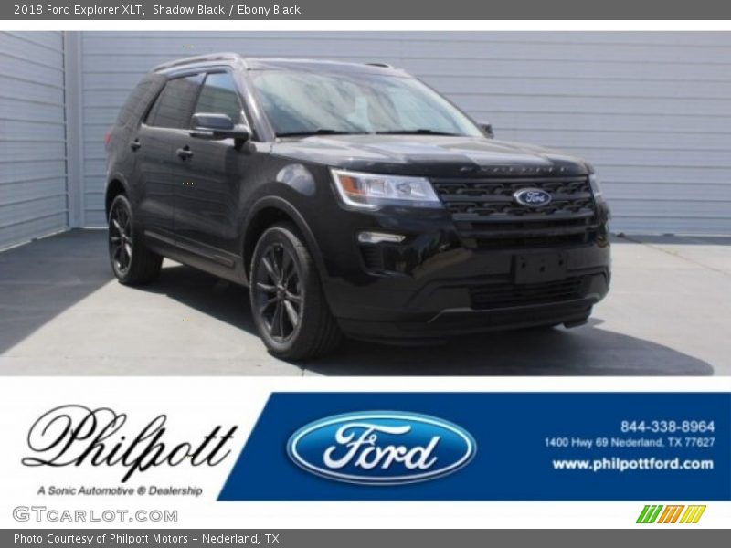 Shadow Black / Ebony Black 2018 Ford Explorer XLT