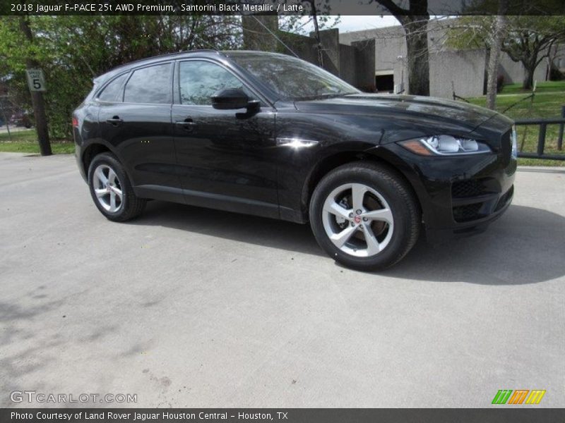Santorini Black Metallic / Latte 2018 Jaguar F-PACE 25t AWD Premium