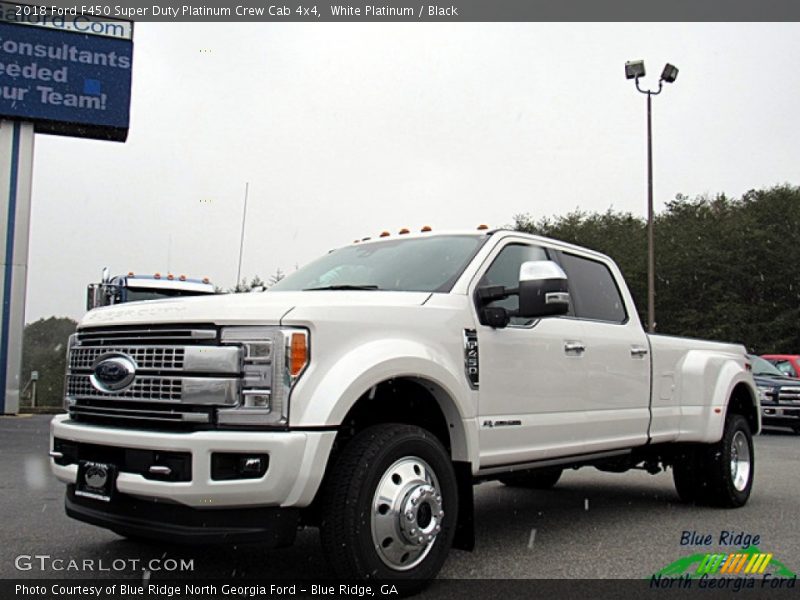 White Platinum / Black 2018 Ford F450 Super Duty Platinum Crew Cab 4x4