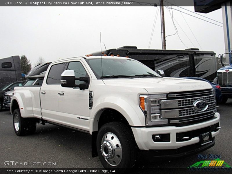 White Platinum / Black 2018 Ford F450 Super Duty Platinum Crew Cab 4x4