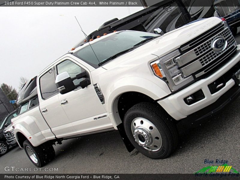 White Platinum / Black 2018 Ford F450 Super Duty Platinum Crew Cab 4x4