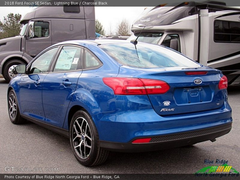 Lightning Blue / Charcoal Black 2018 Ford Focus SE Sedan