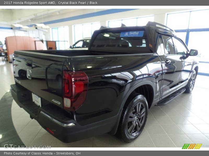 Crystal Black Pearl / Black 2017 Honda Ridgeline Sport AWD