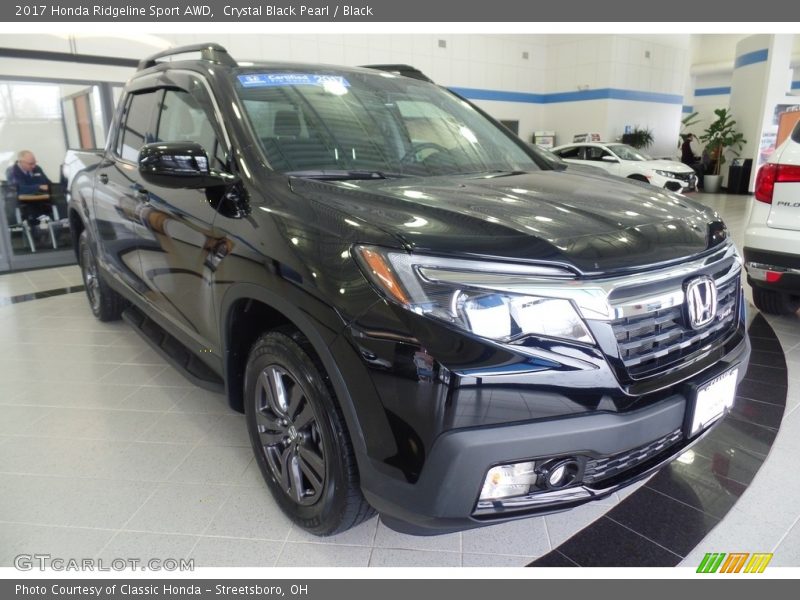 Crystal Black Pearl / Black 2017 Honda Ridgeline Sport AWD