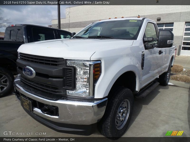Oxford White / Earth Gray 2018 Ford F250 Super Duty XL Regular Cab 4x4