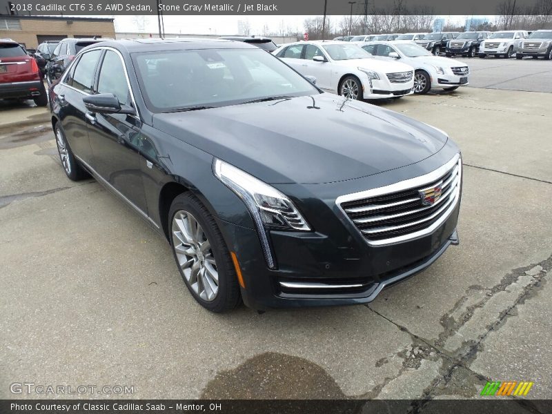 Stone Gray Metallic / Jet Black 2018 Cadillac CT6 3.6 AWD Sedan