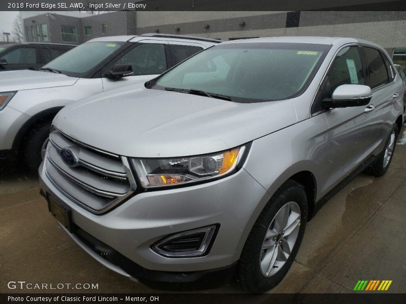 Ingot Silver / Ebony 2018 Ford Edge SEL AWD