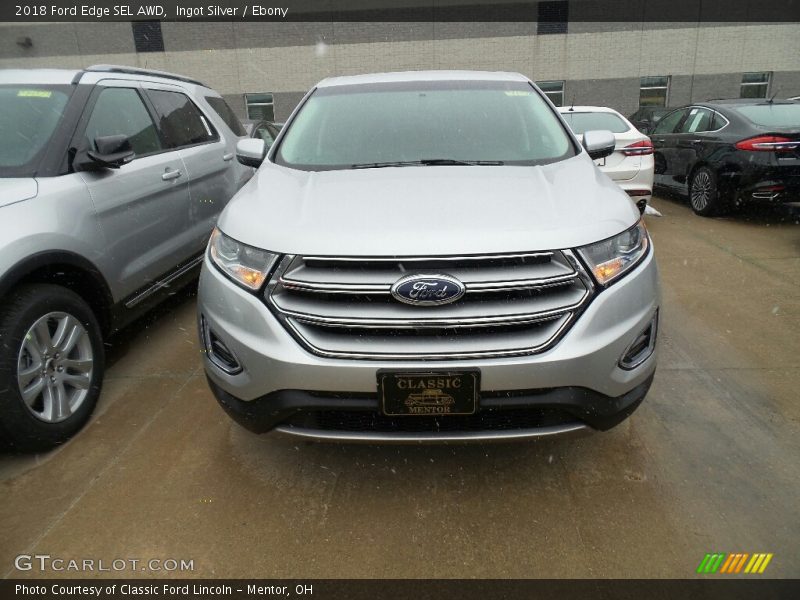 Ingot Silver / Ebony 2018 Ford Edge SEL AWD