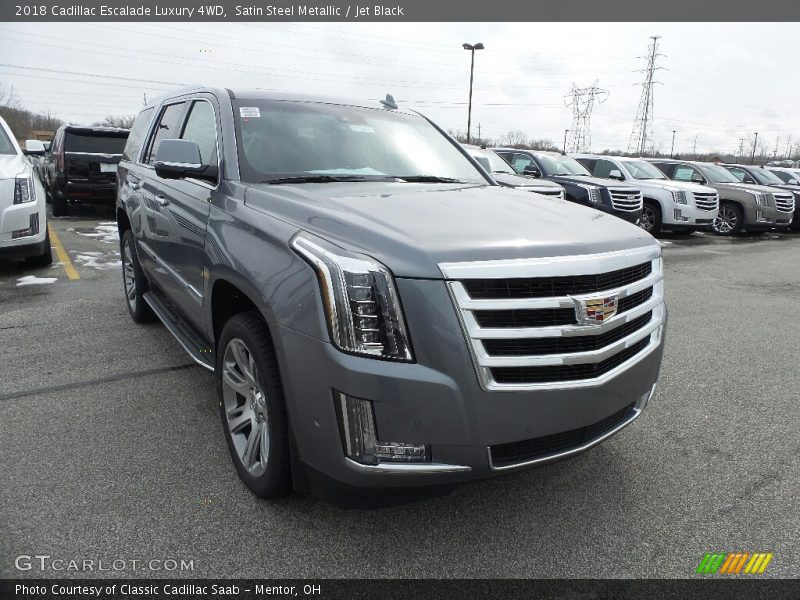 Satin Steel Metallic / Jet Black 2018 Cadillac Escalade Luxury 4WD