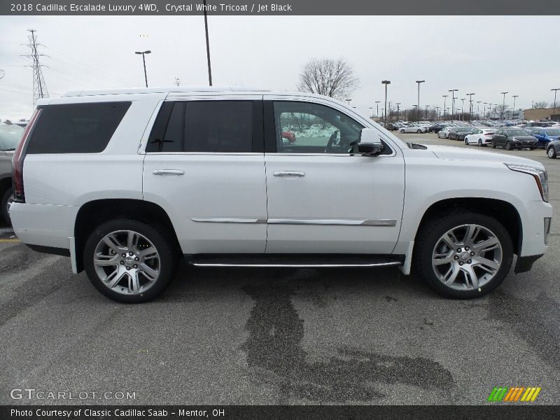 Crystal White Tricoat / Jet Black 2018 Cadillac Escalade Luxury 4WD