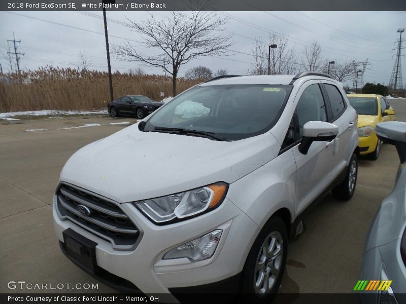 White Platinum / Ebony Black 2018 Ford EcoSport SE