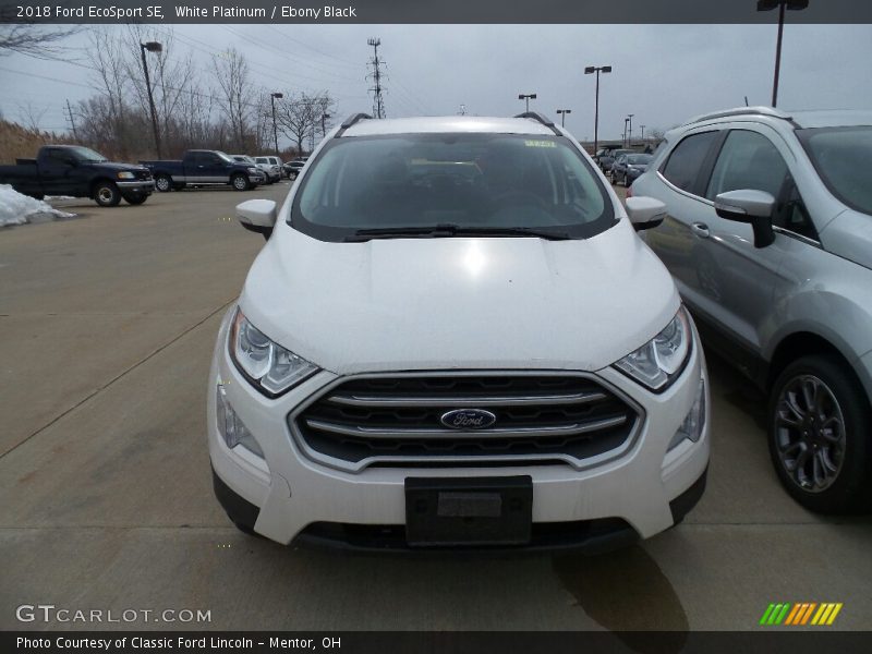 White Platinum / Ebony Black 2018 Ford EcoSport SE