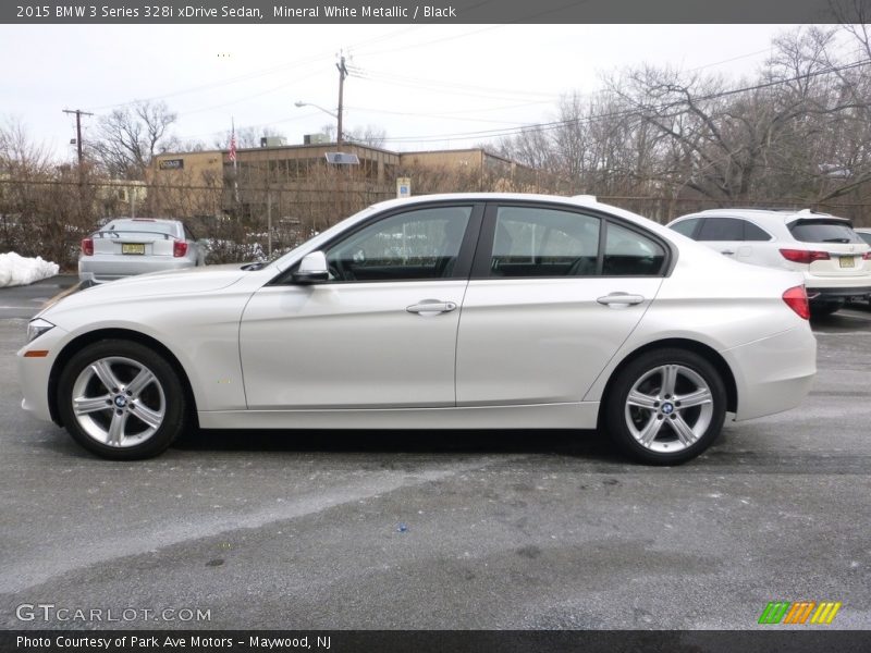 Mineral White Metallic / Black 2015 BMW 3 Series 328i xDrive Sedan