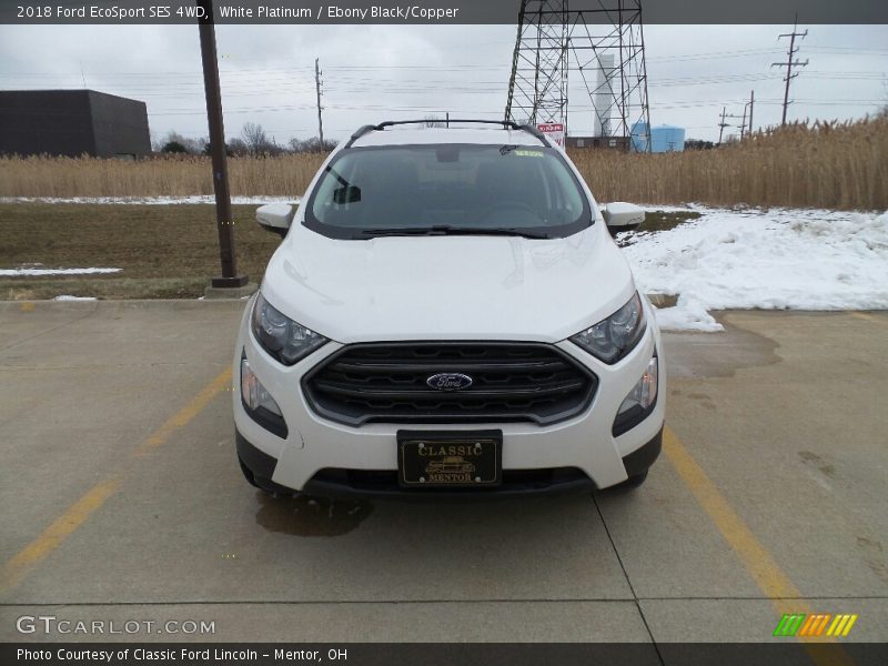 White Platinum / Ebony Black/Copper 2018 Ford EcoSport SES 4WD
