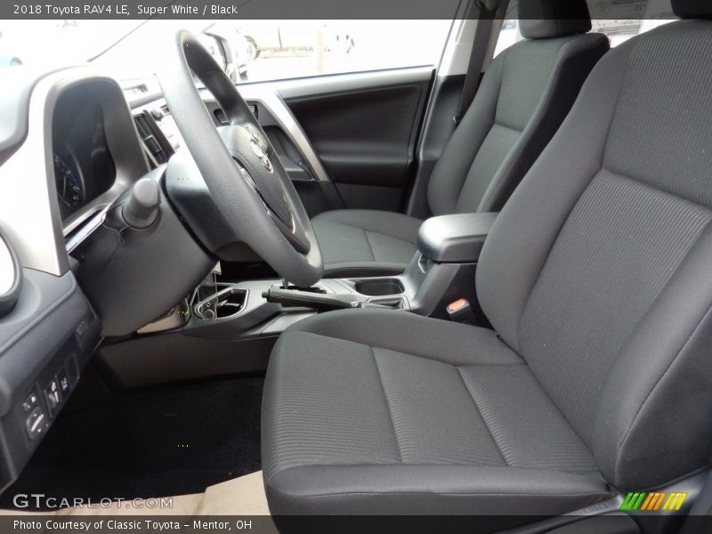 Super White / Black 2018 Toyota RAV4 LE