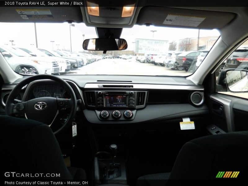 Super White / Black 2018 Toyota RAV4 LE