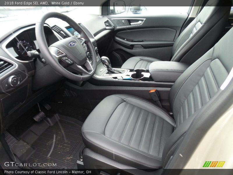 White Gold / Ebony 2018 Ford Edge SEL AWD