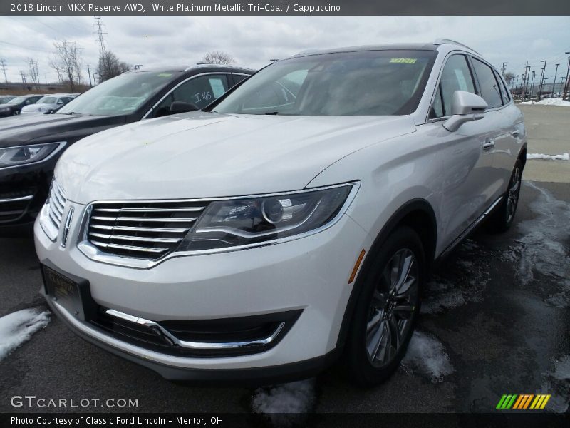 White Platinum Metallic Tri-Coat / Cappuccino 2018 Lincoln MKX Reserve AWD