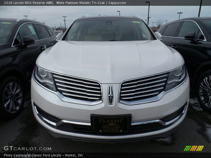 White Platinum Metallic Tri-Coat / Cappuccino 2018 Lincoln MKX Reserve AWD