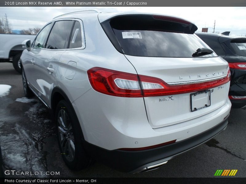 White Platinum Metallic Tri-Coat / Cappuccino 2018 Lincoln MKX Reserve AWD