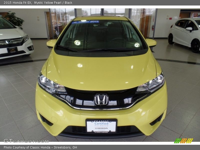 Mystic Yellow Pearl / Black 2015 Honda Fit EX