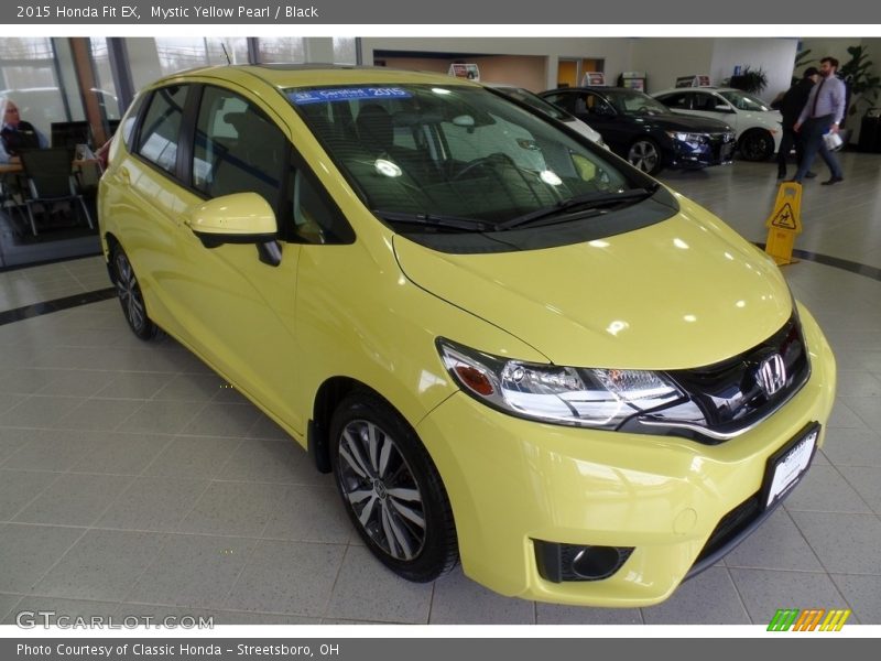 Mystic Yellow Pearl / Black 2015 Honda Fit EX