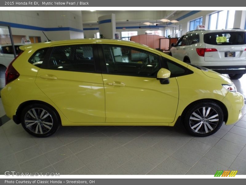 Mystic Yellow Pearl / Black 2015 Honda Fit EX