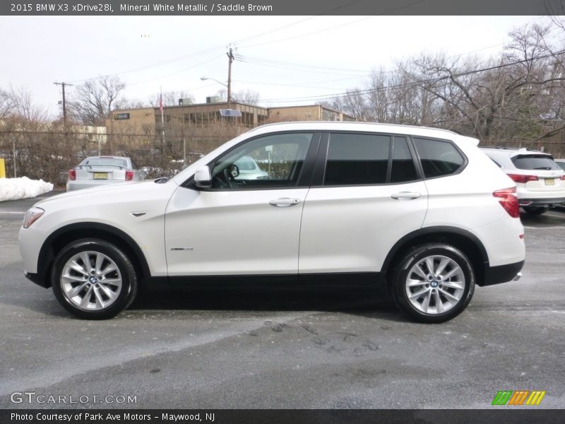 Mineral White Metallic / Saddle Brown 2015 BMW X3 xDrive28i