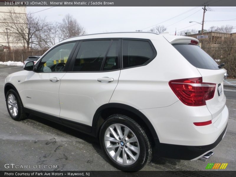 Mineral White Metallic / Saddle Brown 2015 BMW X3 xDrive28i