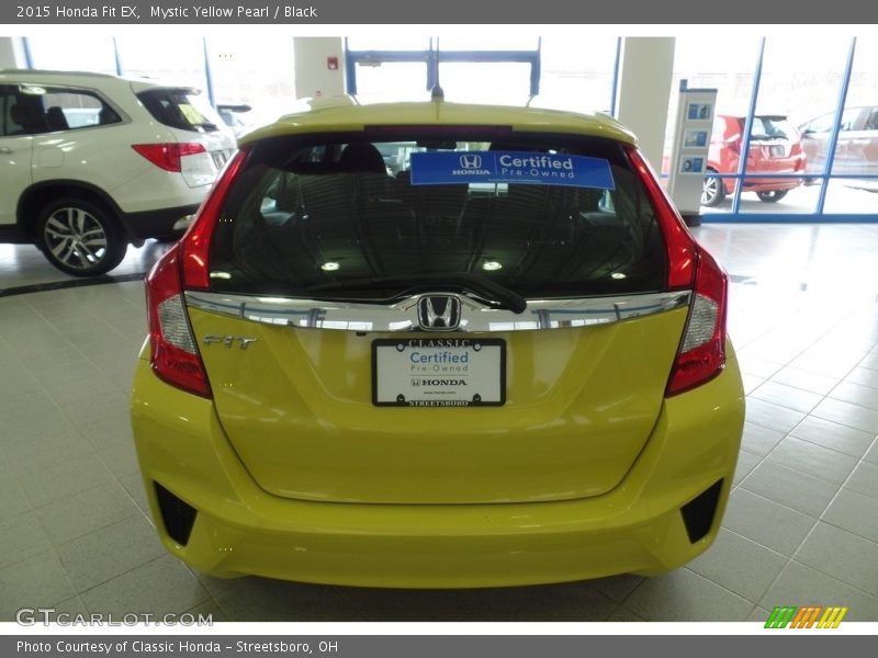 Mystic Yellow Pearl / Black 2015 Honda Fit EX