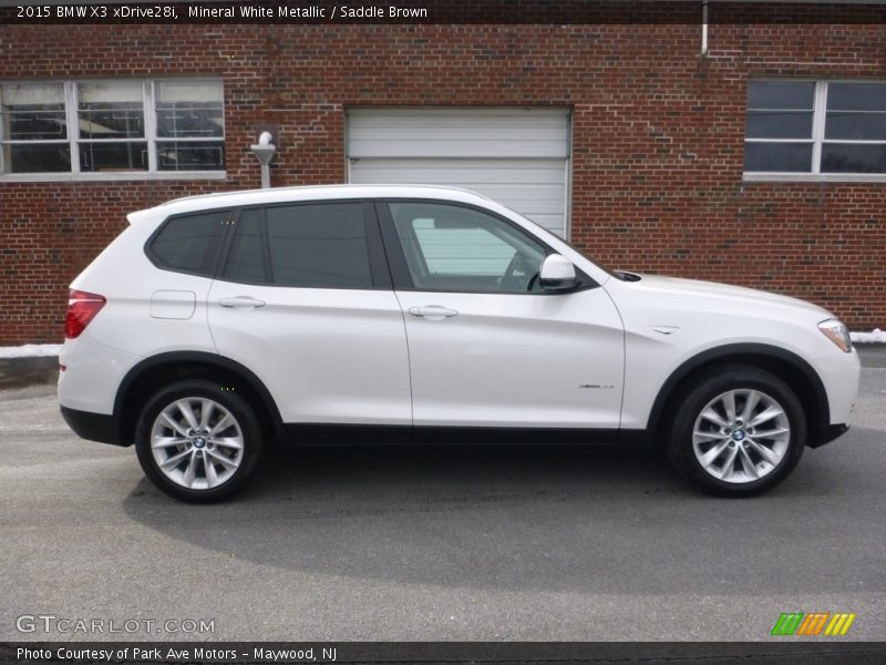 Mineral White Metallic / Saddle Brown 2015 BMW X3 xDrive28i