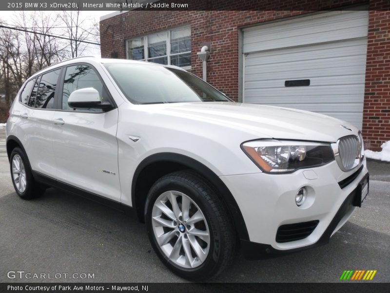 Mineral White Metallic / Saddle Brown 2015 BMW X3 xDrive28i