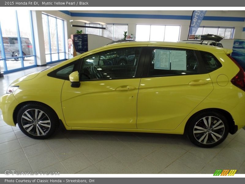 Mystic Yellow Pearl / Black 2015 Honda Fit EX