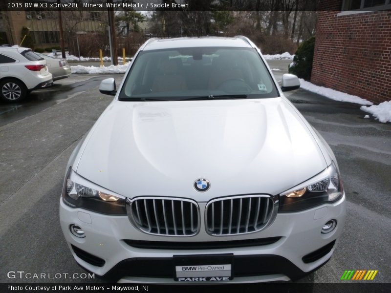 Mineral White Metallic / Saddle Brown 2015 BMW X3 xDrive28i