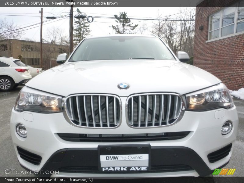 Mineral White Metallic / Saddle Brown 2015 BMW X3 xDrive28i