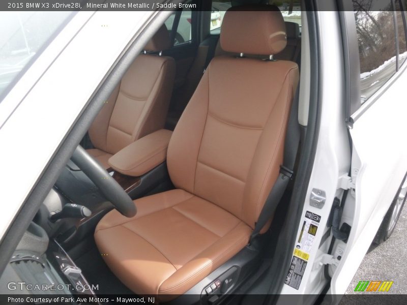 Mineral White Metallic / Saddle Brown 2015 BMW X3 xDrive28i