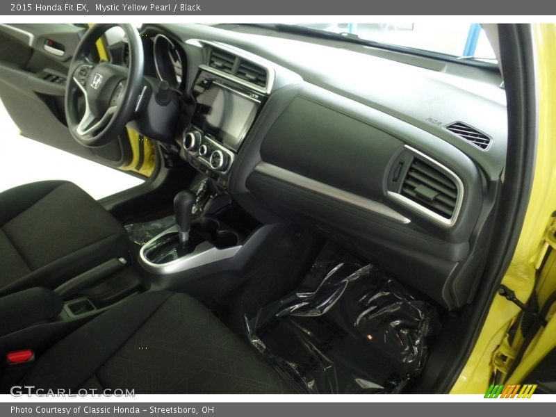 Mystic Yellow Pearl / Black 2015 Honda Fit EX