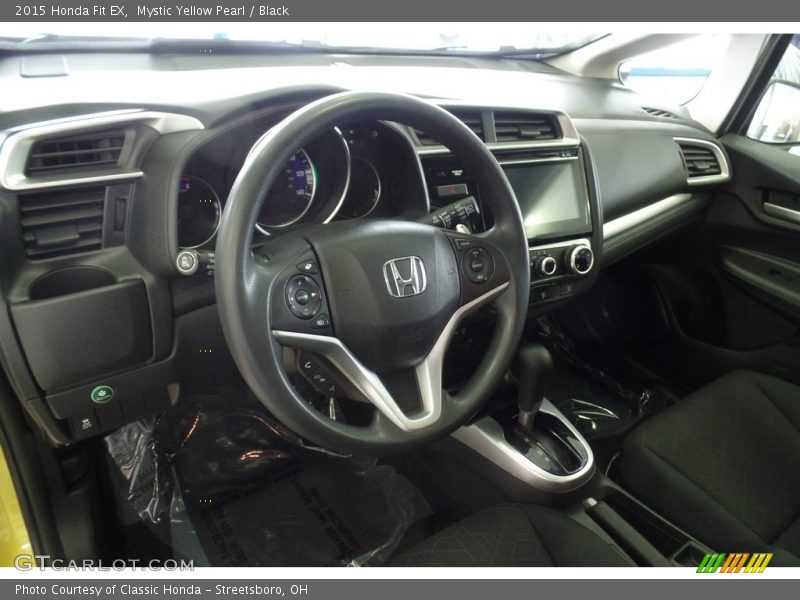Mystic Yellow Pearl / Black 2015 Honda Fit EX