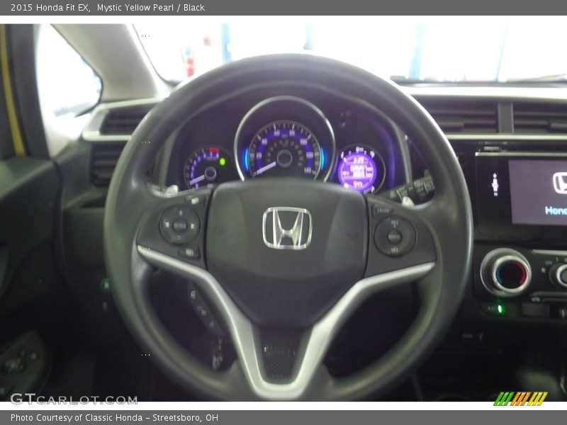 Mystic Yellow Pearl / Black 2015 Honda Fit EX
